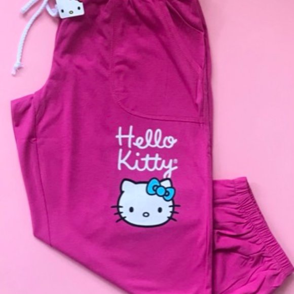 NWT Sanrio Hello Kitty Signature cotton blend Capri Pants, S,M,L,XL - Picture 4 of 5